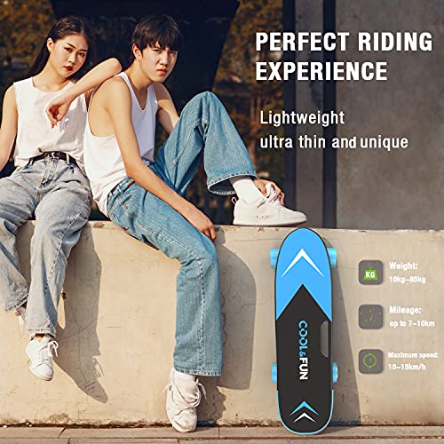 HITWAY elektrisch skateboard met afstandsbediening, 150 W motor max. Snelheid 15 km/u, zelfbalancerend e-longboard… - Afbeelding 7