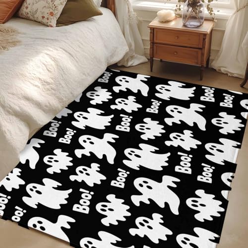 Kids Rugs for Bedroom 2.7x5 Ft Halloween Ghosts Non Slip