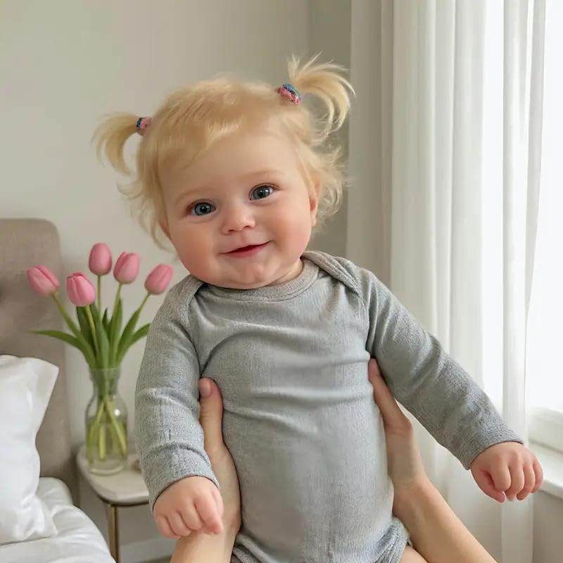 FALVIA Reborn Baby Dolls Girl Full Body Soft Vinyl Silicone 20 Inch Newborn Doll Anatomically Correct with Rooted Hair for Kids Age 3+ Gift