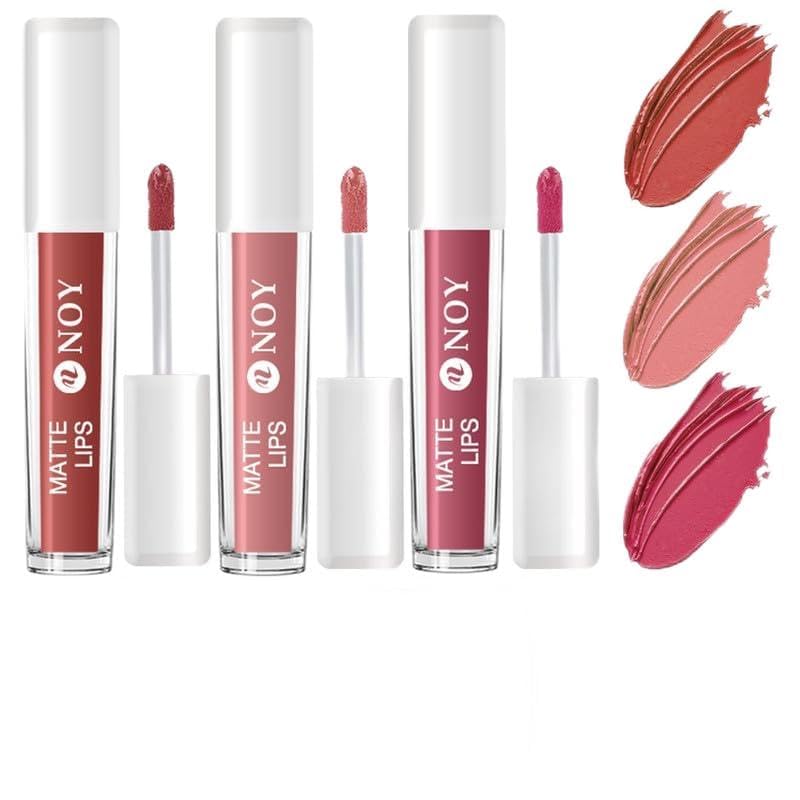 NOY Bare All Beauty 100% Long Lasting Upto 15Hr & Smudgeproof:Must-Have Classic Nude Matte Lipsticks Brown Nude, Mauve Nude (Sets 3) #WC113-image-19