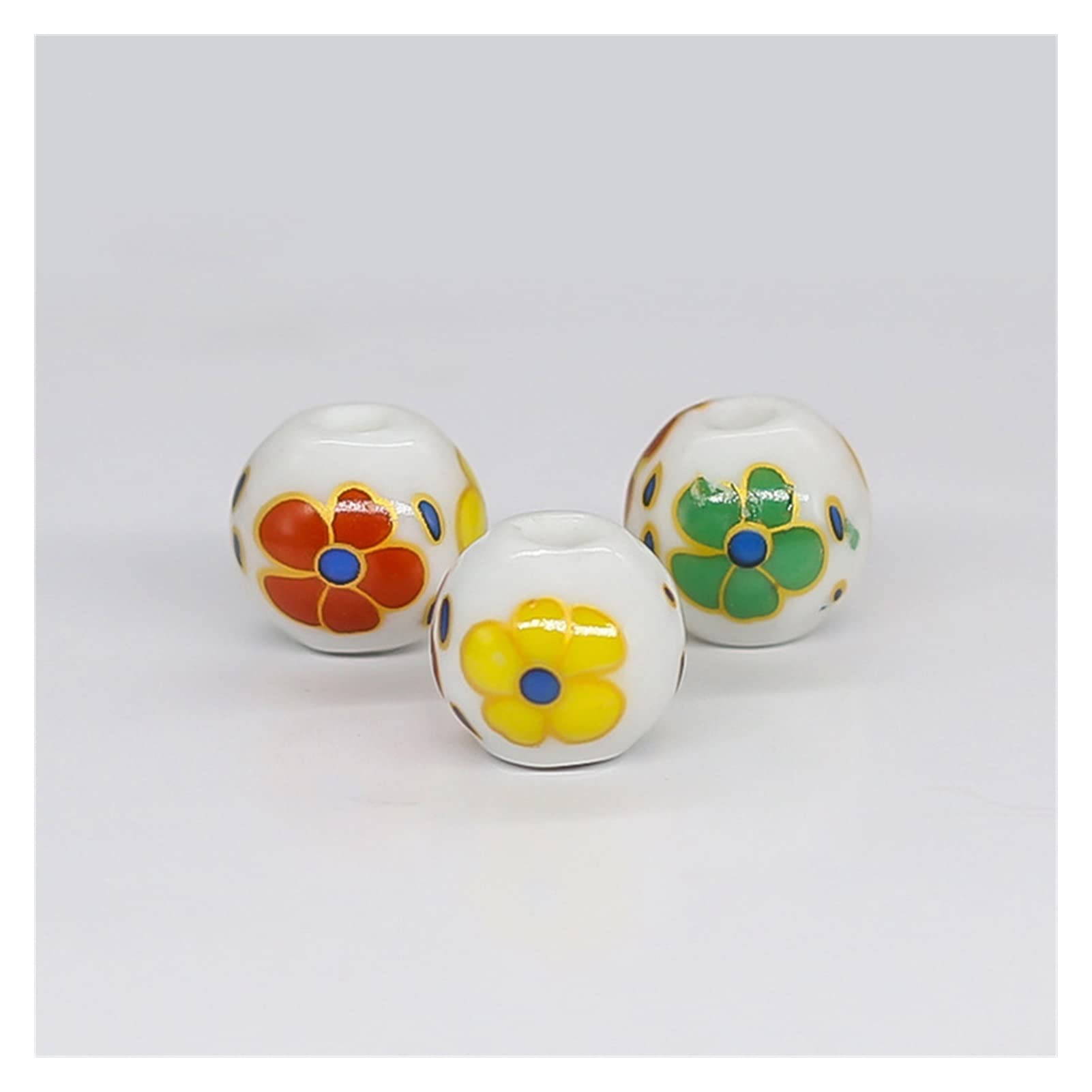 Lot De 12 Perles En Céramique Bleue - Fabriqué En Italie, Pour Création Bijoux, Neuf, Référence L42