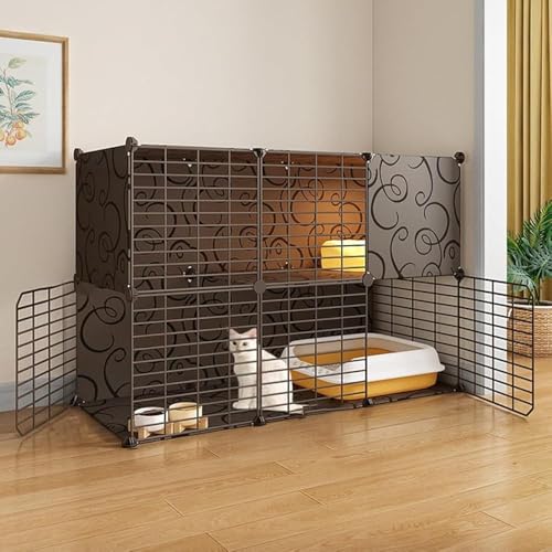 Enclos d'intérieur pour chats - Cage métallique amovible pour chatons