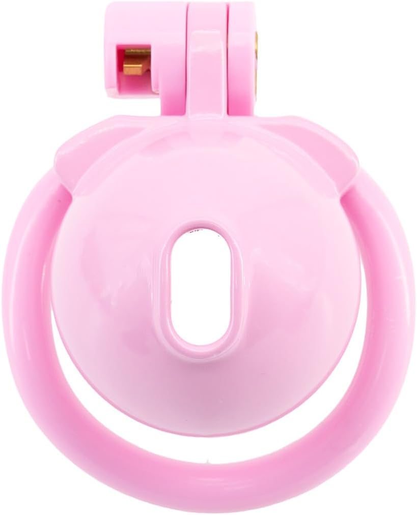 Small Hollow Male Penis Cock Cage Chastity Devices with 4 Active Erection Ring Invisible Lock Key for Male Penis Exercise