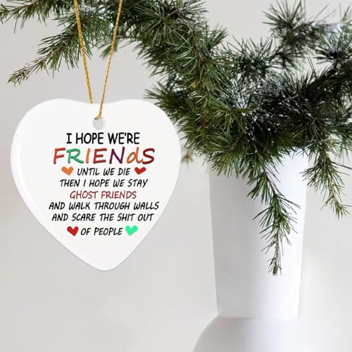 BAOXUE Friends Christmas Ornaments 2025,Friendship Heart Ornament for Christmas Tree,Friendship Gifts Bestfriend Ornament for Women Friends — view 6