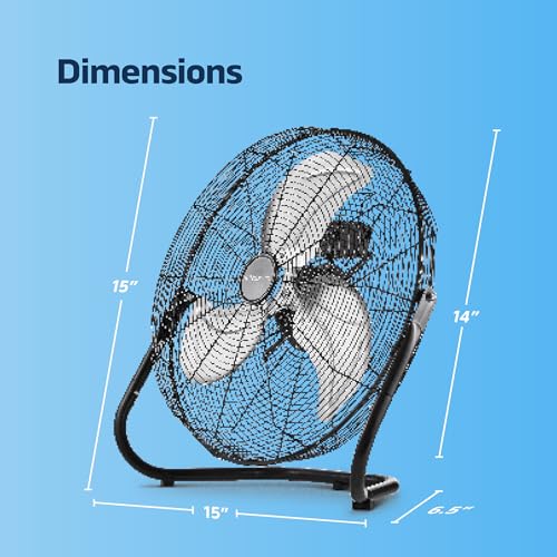 NEXAIR 12-Inch High-Velocity Industrial Floor Fan with 180° Adjustable Tilt, 3-Speed Heavy-Duty Metal Design, 1650 CFM Powerful Cooling for Office, Commercial, Residential & Greenhouse Use by NEXAIR - Used condition - Image 7