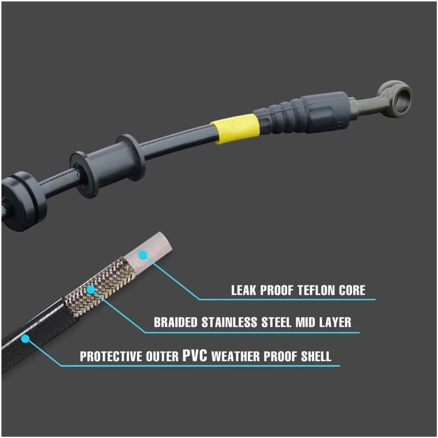 for Racing MX Clutch Oil Hose Tube 500 to 2400mm Motorcycle Dirt Bike Braided Steel Hydraulic Reinforce Line Brake