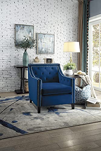 Lexicon Portola Velvet Accent Chair, Navy #TOP6