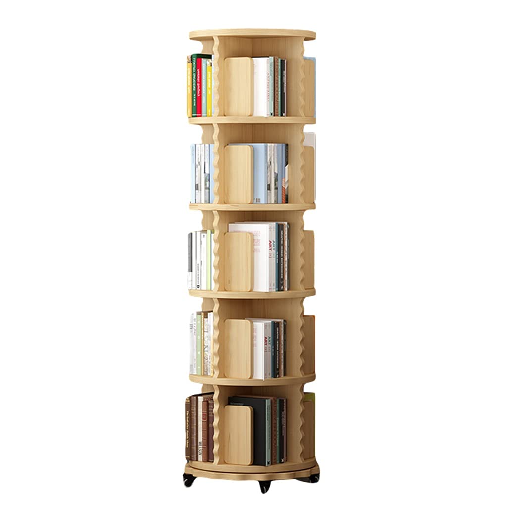 BIPLUT Étagère Rotative 360° à 4 Niveaux - Bibliothèque en Panneau BIPLUT Étagère Rotative 360° à 4 Niveaux - Bibliothèque en Panneau