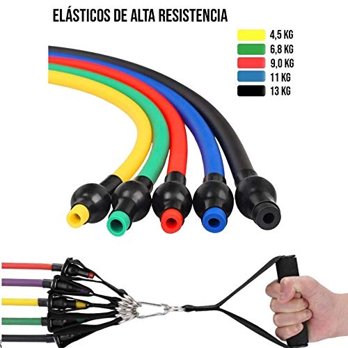 Kit Tubing Pro 11 Peças + 5 Mini Bands + Disco de Deslizamento Bravus Sport