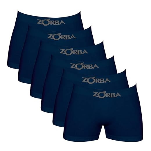 Kit 6 Cuecas Boxer Algodão Sem Costura ZorbaMasculino