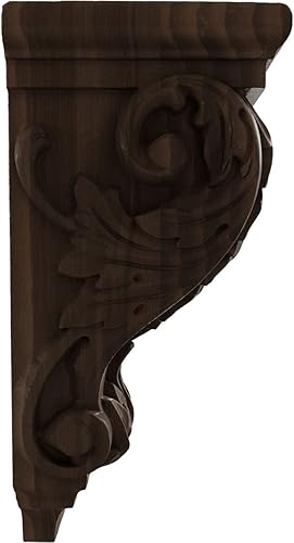 Vista 68 de Ekena Millwork CORW03X04X07ACAL - Ménsula pequeña de madera de acanto, 3 1/2 pulgadas de ancho x 4 pulgadas de profundidad x 7 pulgadas de alto