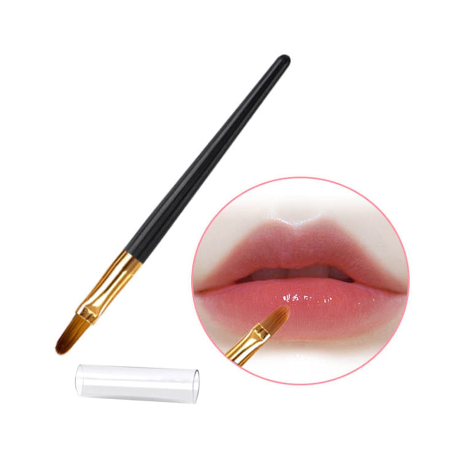 100 Pièces Pinceaux Lèvre Jetables, Pinceau à Lèvres Portable Applicateur de Rouge à Lèvres, Pinceau Eyeliner Jetable, Pinceaux à Cils Jetables à Mascara, l'outil Cosmétique de Maquillage