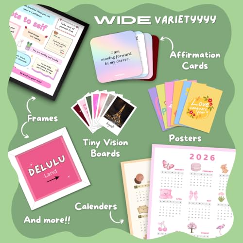Image of Fitness Manifestation Cards (Set of 18) Positive Affirmation Cards Posters (8 x 6 cm) | Vision board Supplies | Feel Healthy for Wall, Bedroom, Living room | Matcha aesthetic Posters | Poster for Phone