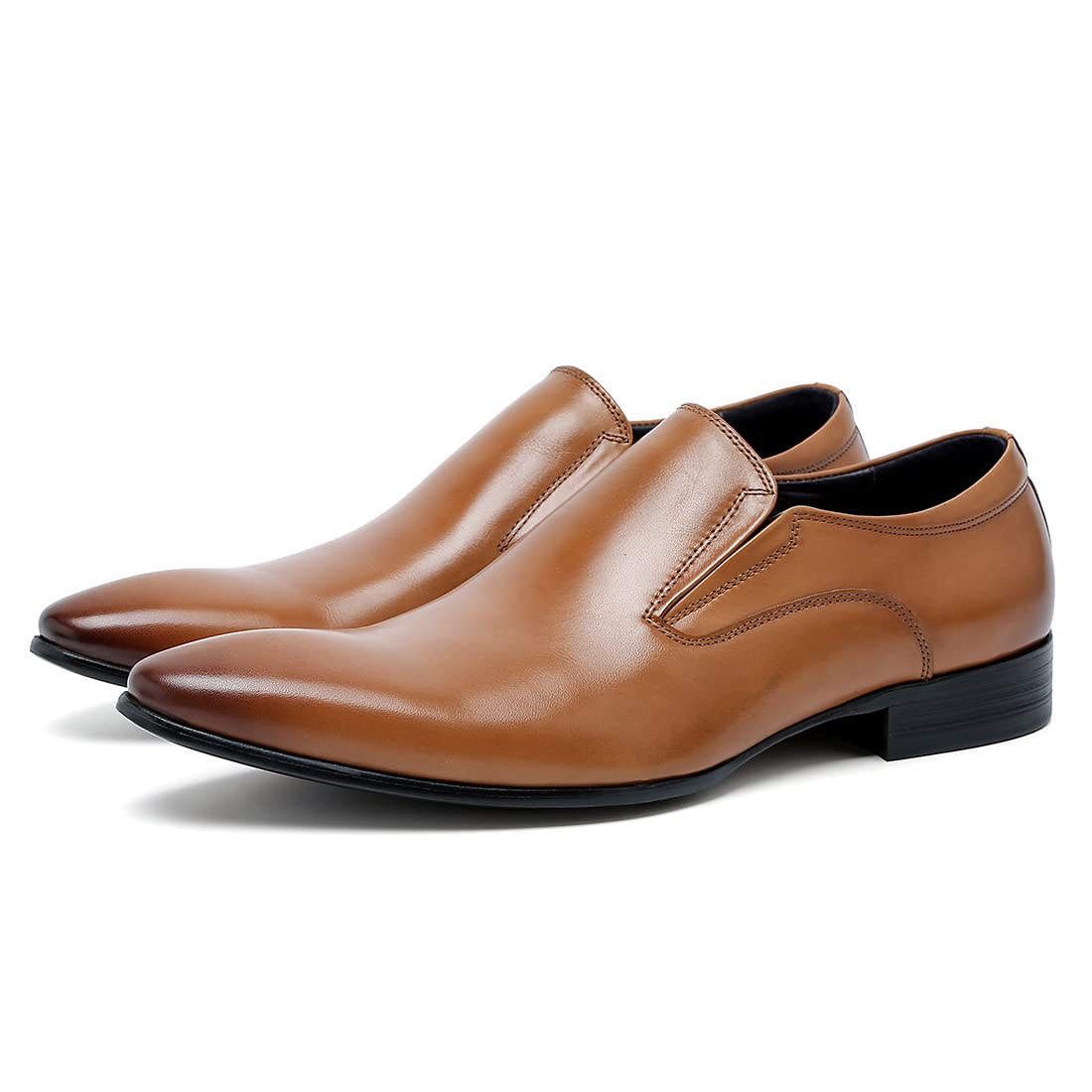Zapatos de Vestir Slip On en Cuero Genuino para Hombre Mocasines Negocios Casuales Loafers Formales