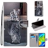 ★ Protection Totale: Coque en cuir Xiaomi Redmi Note 9 est fait de cuir synthétique de haute qualité et TPU silicone flexible; Il protège votre smartphone des rayures, des chocs, de la poussière et des chutes accidentelles.