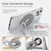 OPSO Magnetic Phone Ring Holder for MagSafe, 360 Degree Rotation Silicone Finger Ring Grip Stand Holder, Adjustable Kickstand, Compatible with iPhone 16 15 14 13 12/Pro/Max, Samsung and All Smartphone