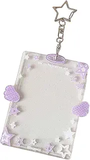 [sodeber] 漫画フォトカードキーホルダーホルダー学校保護カードケース用 | Photocard Holder with Keychain Korean Popular Cards Protector Photo Card Pendant