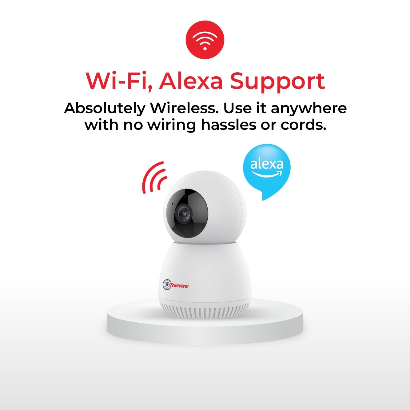 Trueview 2MP Smart CCTV Wi-fi Home Security Camera with Pan Tilt 360° View, 2 Way Talk, Cloud Monitor, Motion Detect, Supports SD Card Up to 256 GB, Night Vision, Alexa (2mp-Robot) - Image 4