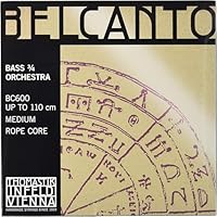Thomastik 644660 Saiten für Kontrabass Belcanto Rope Core Orchesterstimmung, Satz 3/4 mittel für Mensur 1040-1060 mm / 41-41.7 Zoll