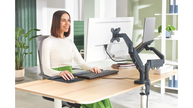 Rehausseur écran Ordinateur Rangement Clavier Support écran Leitz Ergo - Rehausseur Avec Rangement Clavier - Blanc Support écran 24 Pouces 20kg