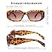 COASION Retro 90s Rectangle Sunglasses for Women Fashion Sun Glasses Vintage Small Square Frame UV400 Protection Eyewear (Leopard/Gradient Brown)