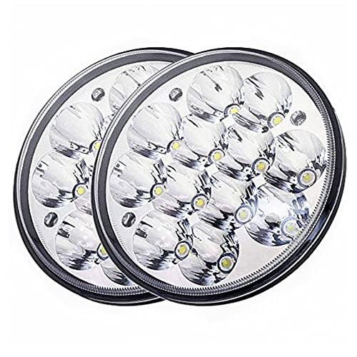 Ourbest Par46 Plug Led Headlights, 5.5Inch 36W Fit for Unity Truck Roof Light Led Work Light, Round Front Aux Light H5001 for Offroad Tractor 2Pcs