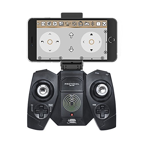 Protocol Drone - Dot Vr Wi-Fi Drone With Camera - Folding Drone With Wi-Fi, Live Stream Capability -Auto Launch, Hover, And Land - 4-Way 360° Flips – 480P Camera Drone #TOP4