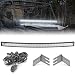 Dasen Upper Hood Below Windshield A-Pillar Mount Brackets+50 inch 288W Curved LED Light Bar w/Wiring kit Fits HONDA PIONEER 700 1000