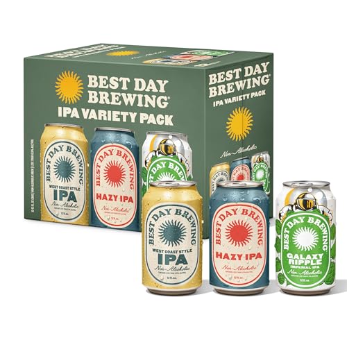 Best Day Brewing Non-Alcoholic IPA Variety 12pk Cans, 12 FZ