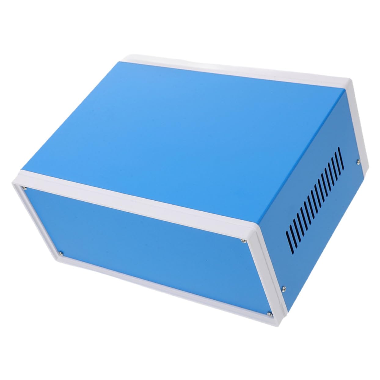 Blaues Metall Elektronikgehäuse Projektbox aus Eisen 110x180x130mm mit Front und Rückplatte Robustes Anschluss und Verteilergehäuse für Elektrische Verdrahtung