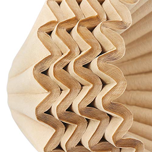 EUSOAR 1-4 Cup Disposable Coffee Filters, 100 count Filter Replacement, Natural Brown Unbleached, fit small Basket Style Single Serve Coffee Makers, for Home Office Use Pour Over and Drip Coffee Maker