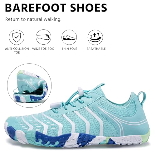 Image of EWUHA Barefoot Shoes Womens Mens Footwear for Walking Hiking with Wide Toe Box,Healthy & Non-Slip,Breathable Barefoot Vitality Water Shoes for Beach Pool Swim Outdoor (Unisex)