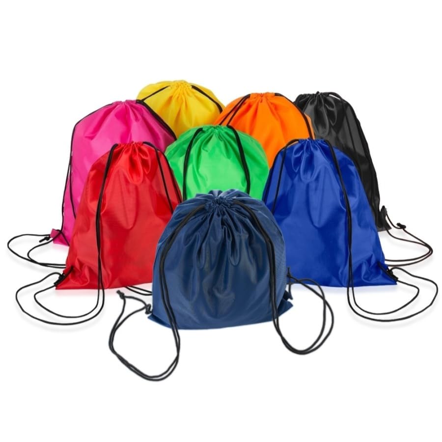 Sacochila Personalizada em Poliéster, Kit com 10 Unidades, Mochila com Cordão Ajustável, para Brindes Corporativos e Eventos