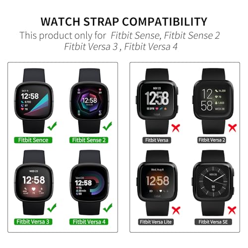 Correa metálica para Fitbit Versa 4 / Sense mujer miniatura 2