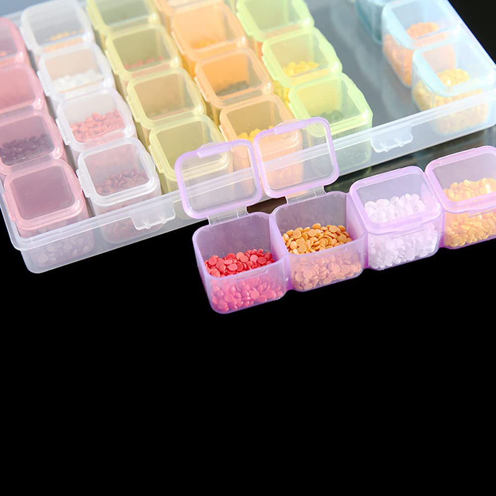 Organizer Portatile 56 Scomparti In Plastica - Per Gioielli, Perline, Strass, Unghie Finte