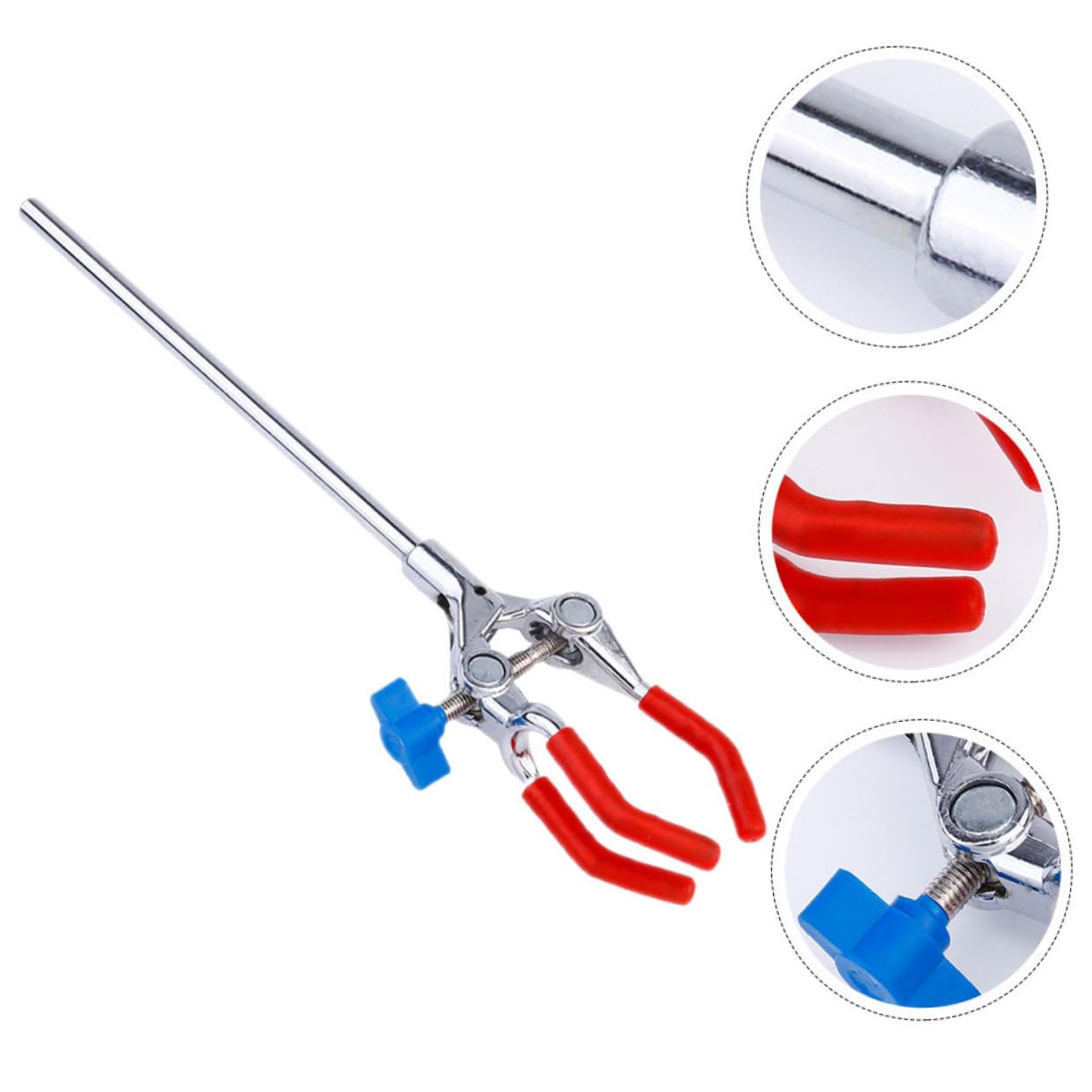 iplusmile 8pezzi Pinza Per Laboratorio Regolabile Acciaio Inossidabile Supporto Per Flask e Provette Accessorio Essenziale Per Esperimenti Scientifici e Sicurezza Nell Uso