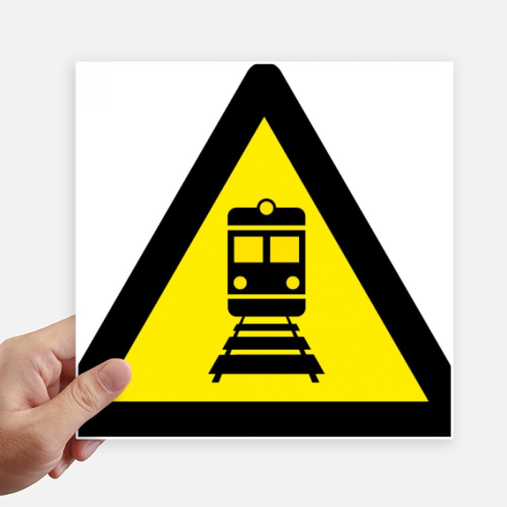 Sticker triangle avertissement jaune noir pour sécuriser vos bagages et décorer vos murs 4Pcs