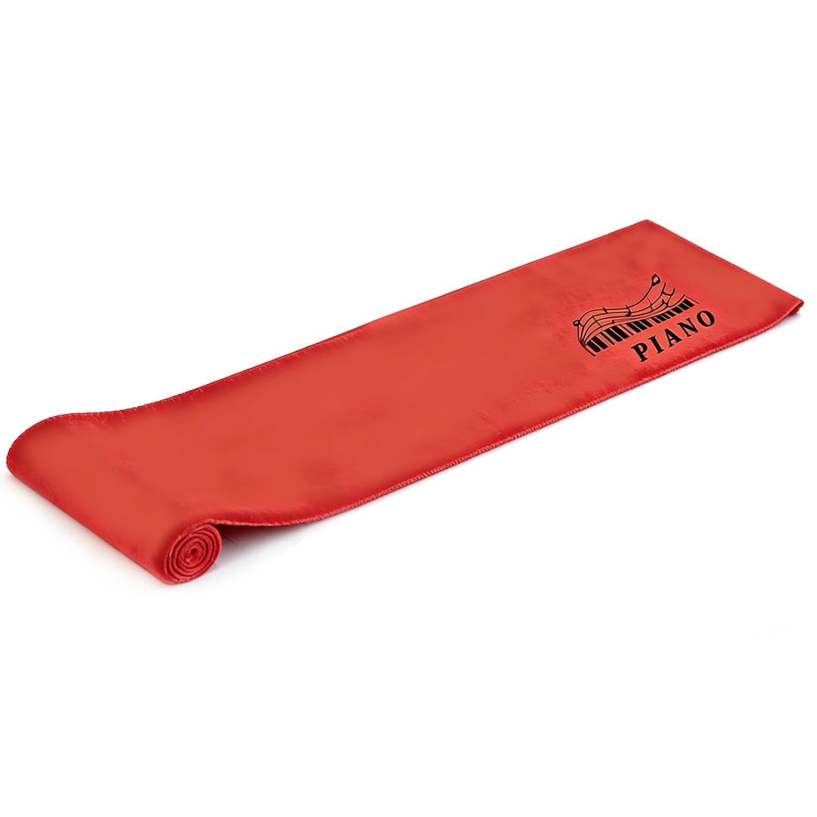 Piano Clavier Flanelle Piano Clé Couverture Tissu Protection pour Piano à 88 Touches Couverture de Piano Électrique Numérique Tissu de Couverture de Piano de Protection (rouge)