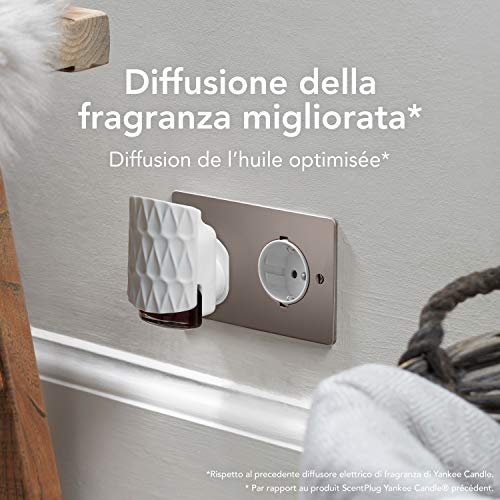 Yankee Candle diffusore ScentPlug | Base per profumatore d'ambiente elettrico | Motivo decorativo grafico bianco | Spina UE a 2 poli - Immagine 2