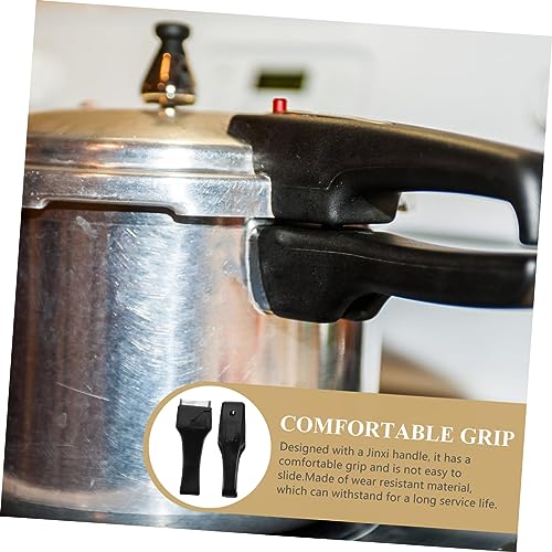1 par de mangos sustitutos resistentes al calor para ollas a presión, accesorio de cocina para uso diario, compatible con utensilios de cocina, incluye tornillos miniatura 4
