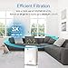 RENPHO Air Purifier for Home Large Room Up to 356 Ft², True HEPA Air Cleaner Filter for Allergies and Pets, Intercept Dust Pollen Smoke, Quiet 28dB