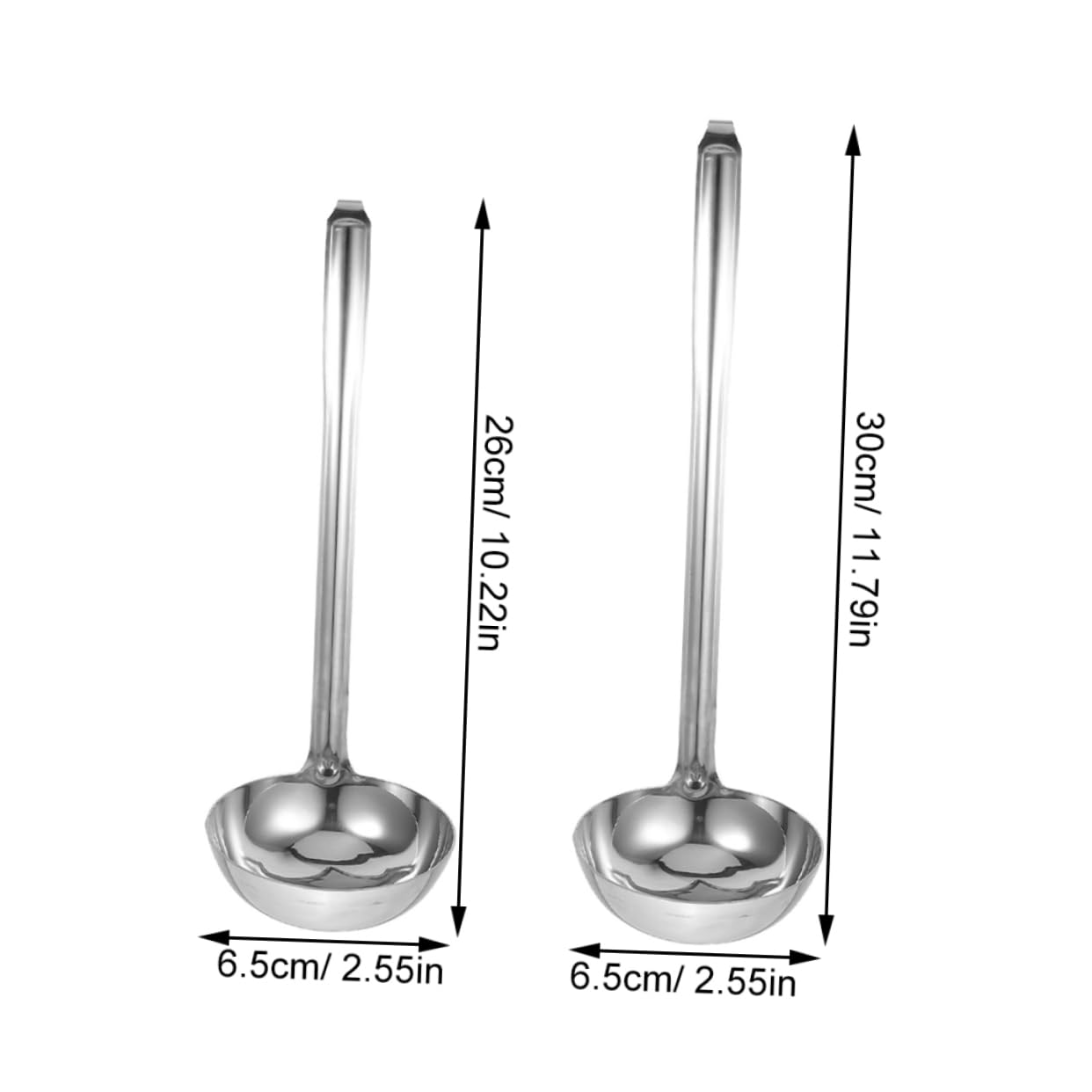 Cabilock Stainless Steel Spoon Set 2pcs Serving Spoons Sauce Ladle Soup Ladle for Serving Sauce Black