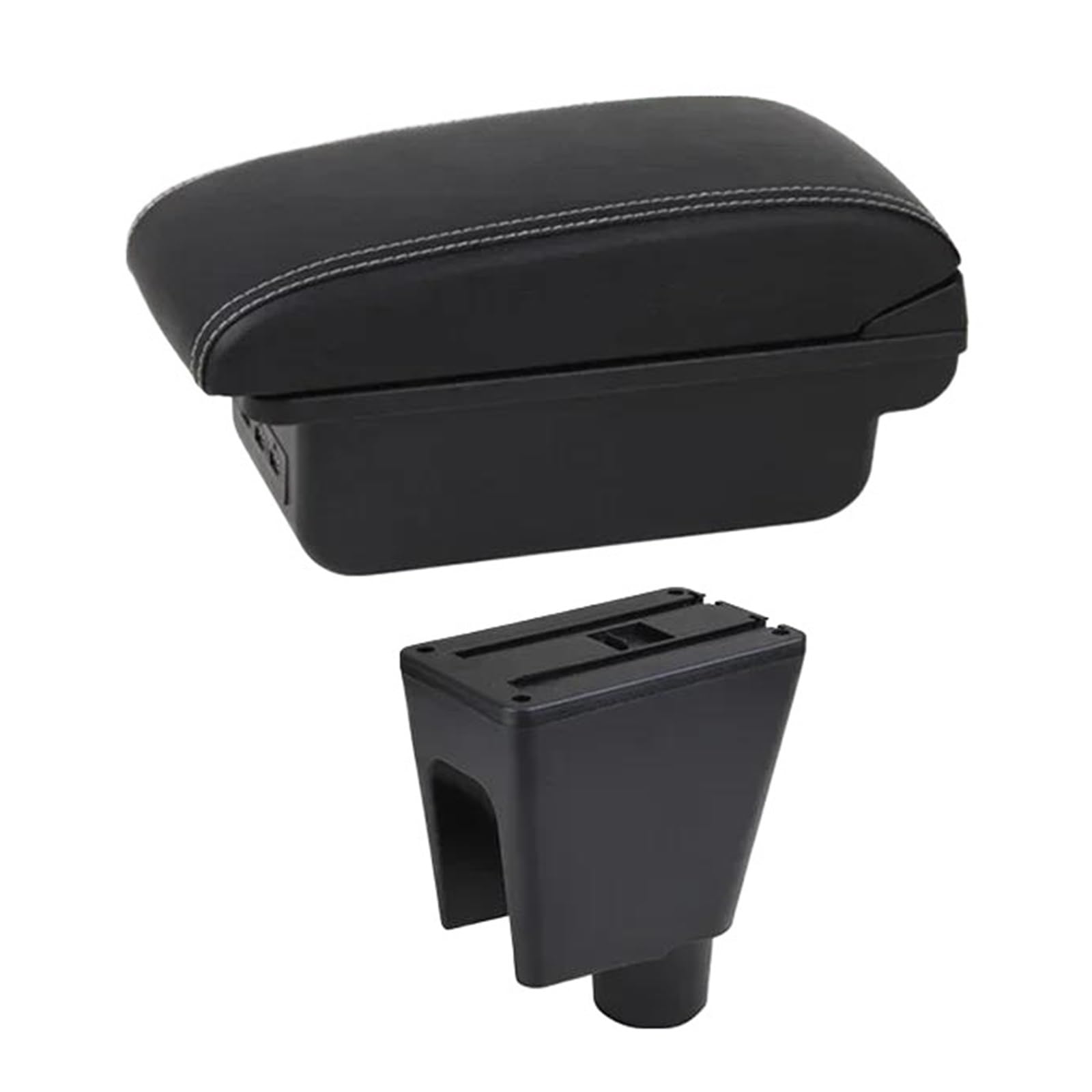 REOKIP Car Armrest Storage Box Interior Dedicated Retrofit For Chevrolet For Spark III For Aveo T200 Car Arm Rest Box(C1 White Line)