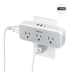 Multi Plug Outlet Extender USB C Wall Charger TESSAN Wall Plug Splitter with 5 Outlets and 3 USB