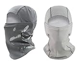 Unisex Heat Reactive Balaclava, Color-Changing Thermal Mask for Skiing Hiking Biking (Gray to White)