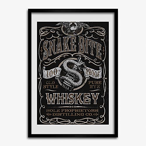 Cadre MDF 50x70 cm Tulup pour affiche et photo moderne couleur whisky en bois