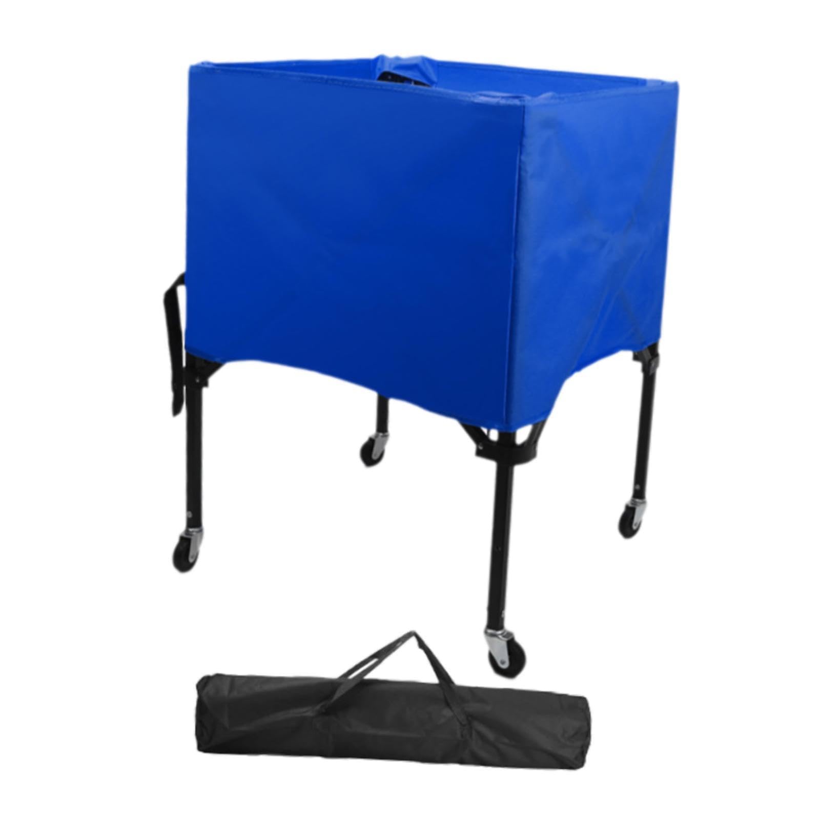 F Fityle Carrello per palloni Sportivi con rotelle con Borsa portaoggetti Comodo Contenitore per palloni Carrello da pallavolo con Ruote Pieghevole per