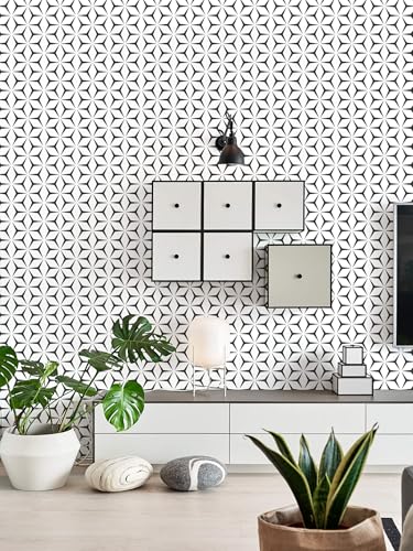 Heroad Wall Paper Peel and Stick Modern Black and White Wallpaper Peel and Stick Boho Geometric Contact Paper for Cabinets and Drawers Renter Friendly Self-Adhesive Removable Waterproof 17.7” x 118” Heroad Wall Paper Peel and Stick Modern Black and White Wallpaper Peel and Stick Boho Geometric Contact Paper for Cabinets and Drawers Renter Friendly Self-Adhesive Removable Waterproof 17.7” x 118”