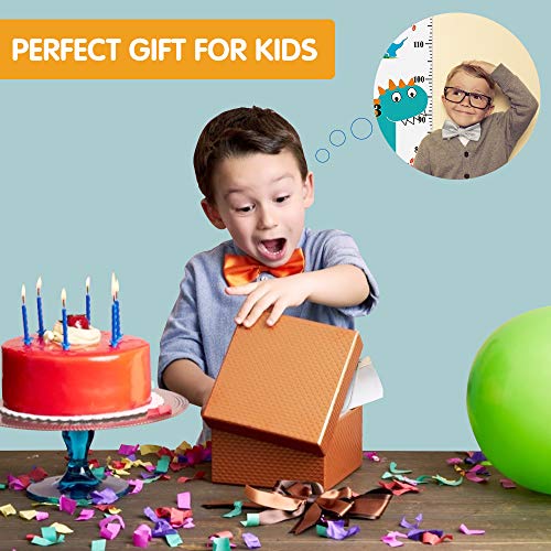 Outivity Growth Chart For Kids, Height Chart For Kids/Boys/Girls/Baby, Canvas & Wooden, Removable Growth Height Chart, Wall Room Decor - Dinosaur #TOP6