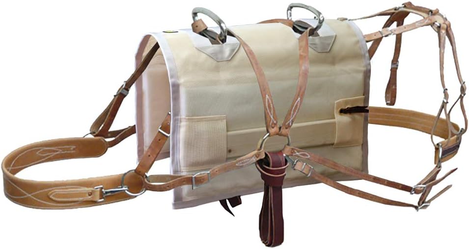 Outfitters Supply Classic Decker Pack Saddle; Complete Decker Pack Saddle; Pack Saddle for Horse & Mule; Premium Pack Saddle Tree w/Modified Arches, Hermann Oak Harness Leather & Durable Hardware